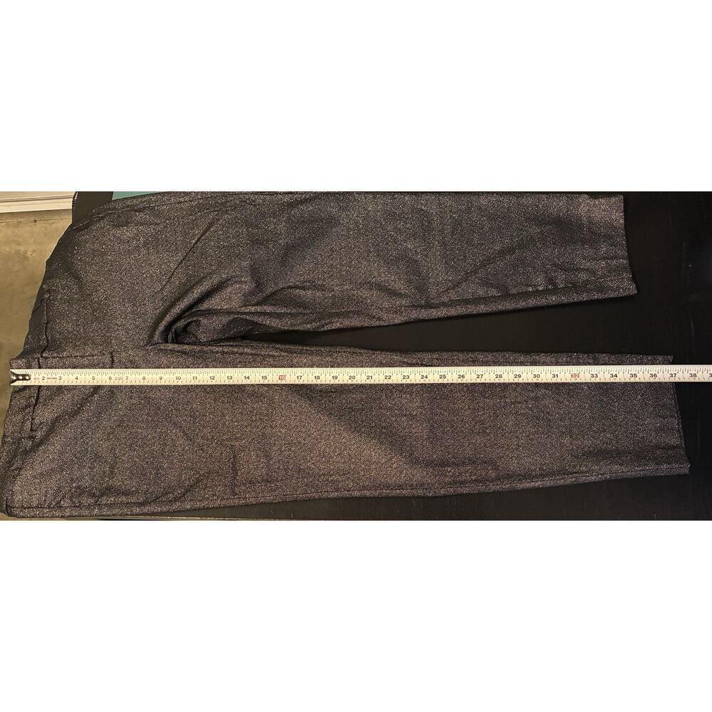 Lane Bryant Allie Shimmer Slim Pants Metallic Charcoal Career Evening Plus 16 - Picture 7 of 7